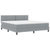 vidaXL Cama tipo Box Spring con colch&oacute;n Gris Claro 180 x 200 cm tela