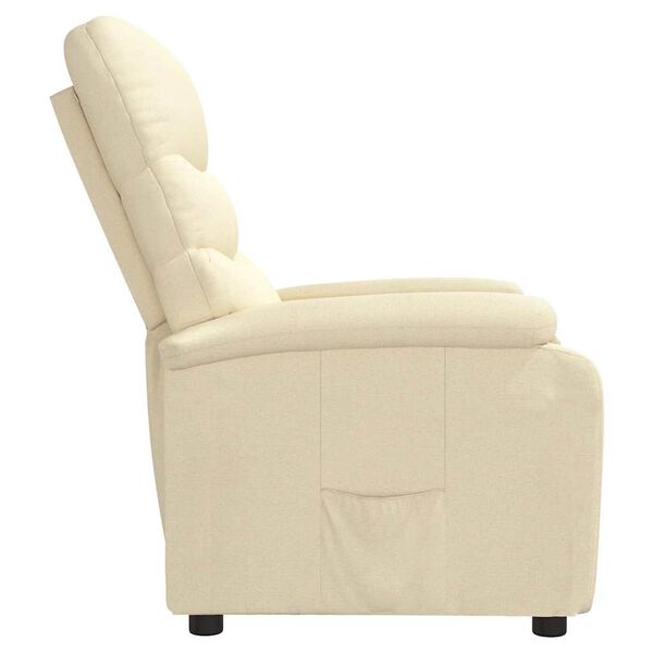 vidaXL Sill&oacute;n reclinable de tela crema