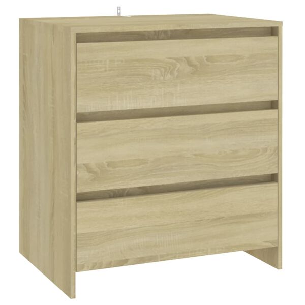 vidaXL Aparador de madera contrachapada roble Sonoma 70x41x75 cm
