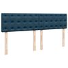 vidaXL Cama box spring con colch&oacute;n terciopelo azul 200x200 cm