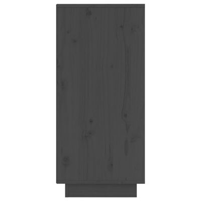 vidaXL Aparador de madera maciza de pino gris 31,5x34x75 cm