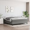 vidaXL Estructura de cama con somier de tela gris oscuro 160x200 cm