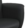 vidaXL Sill&oacute;n reclinable con reposapi&eacute;s cuero sint&eacute;tico negro