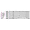 vidaXL Perrera de exterior acero galvanizado plateado 6x2x2 m