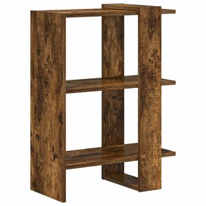 vidaXL Estante de libros 2 niveles 52 x 25 x 71,5 cm Roble ahumado