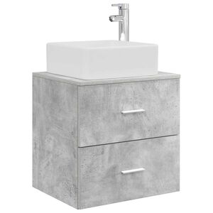 vidaXL Vanidad con Lavabo de Pared Gris Hormig&oacute;n 49,5 x 41 x 63 cm