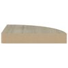 vidaXL Estante flotante de esquina color roble MDF 25x25x3,8 cm