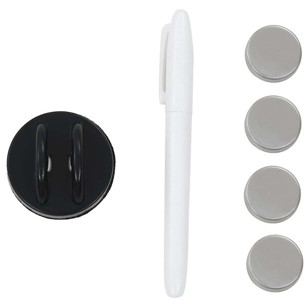 vidaXL Pizarra magn&eacute;tica de pared negra vidrio 80x60 cm