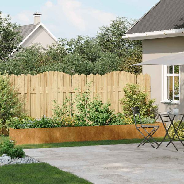 vidaXL Jardinera oxidada 360x40x40 cm acero corten