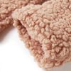 Chaqueta infantil con capucha pelo sint&eacute;tico borreguito co&ntilde;ac claro 140