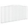 vidaXL Cestas de gaviones 5 uds forma de arco hierro 400x30x180/200 cm