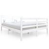 vidaXL Estructura de cama de madera maciza blanca 140x190 cm