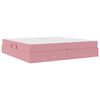 vidaXL Cama con almacenamiento y colch&oacute;n Rosa 200 x 200 cm Terciopelo