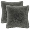 vidaXL Funda de almohada 2 pcs HEERLEN Gris Claro 30 x 30 cm Fleece PV