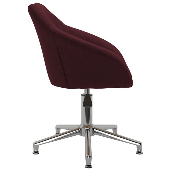 vidaXL Silla de comedor giratoria tela morada