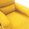 vidaXL Sill&oacute;n de masaje de tela amarillo claro