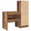 vidaXL Escritorio con caj&oacute;n 2 pcs Madera vieja