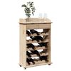 vidaXL Estante de Vino Natural 58 x 28 x 90 cm Madera de Pino S&oacute;lido