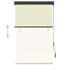 vidaXL Estor enrollable de exterior color crema 100x250 cm