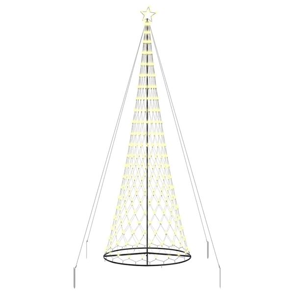 vidaXL Árbol de Navidad LED Cálido 138.5 x 138.5 x 399 cm Metal