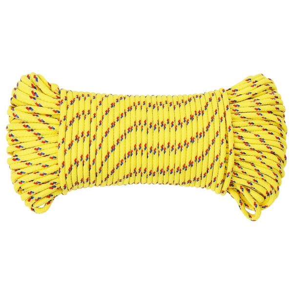 vidaXL Cuerda de barco polipropileno amarillo 3 mm 250 m