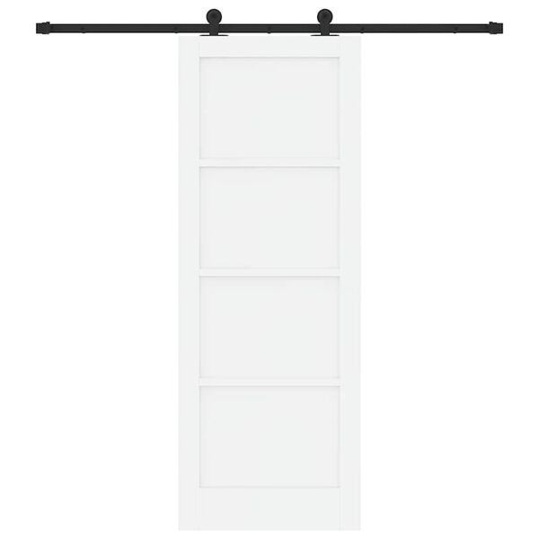 vidaXL Puerta Corredera y Negro 78 x 211 cm Madera de pino macizo