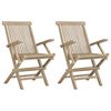 vidaXL Sillas de jard&iacute;n plegables 2 uds madera maciza teca 56x61x89 cm