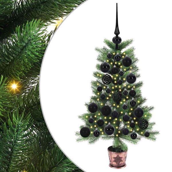 vidaXL Árbol de Navidad con 150 LED con soporte Verde 65 cm PE