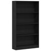 vidaXL Estanter&iacute;a de 4 niveles de roble negro 80x24x143 cm