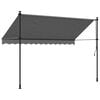 vidaXL Toldo retr&aacute;ctil de tela y acero gris antracita 300x150 cm