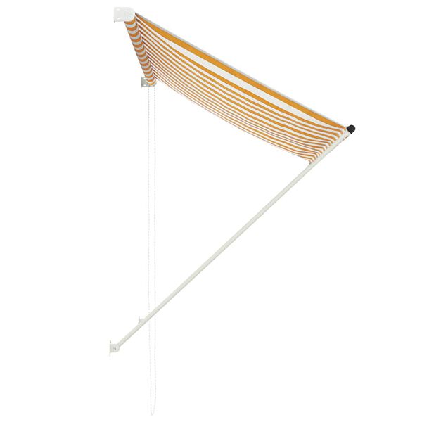 vidaXL Toldo retr&aacute;ctil 150x150 cm amarillo y blanco