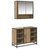 vidaXL Juego de muebles de ba&ntilde;o 2 uds. Roble artisan 80 x 33 x 60 cm