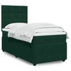 vidaXL Cama box spring con colch&oacute;n terciopelo verde oscuro 80x200 cm