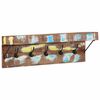 vidaXL Perchero Multicolor 73 x 19 x 23 cm Madera maciza recuperada