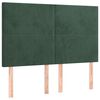 vidaXL Cama box spring con colch&oacute;n terciopelo verde oscuro 140x190 cm