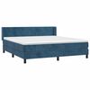 vidaXL Cama box spring con colch&oacute;n terciopelo azul oscuro 180x200 cm