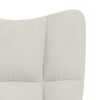 vidaXL Sill&oacute;n de relax con taburete terciopelo blanco crema