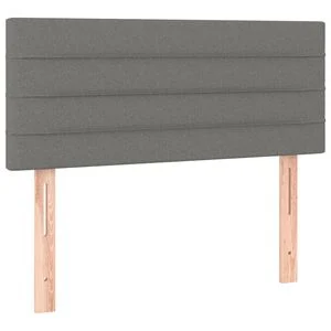 vidaXL Cabecero de tela gris oscuro 90x5x78/88 cm