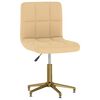 vidaXL Sillas de comedor giratorias 2 unidades terciopelo crema
