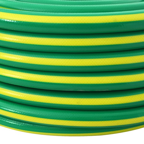 vidaXL Manguera de jard&iacute;n 5 capas Verde y amarillo 1 / 2'' 10 m PVC