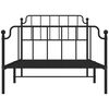 vidaXL Estructura cama sin colchón con estribo metal negro 107x203 cm