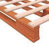 vidaXL Cama de palets madera maciza de pino marr&oacute;n cera 140x200 cm