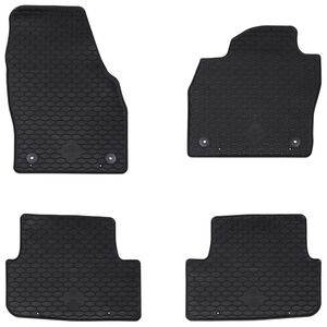 vidaXL Alfombrilla de Coche 4 pcs Negro Goma