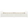 vidaXL Estructura de cama con 2 cajones sin colch&oacute;n blanco 90x200 cm