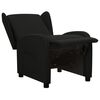 vidaXL Sill&oacute;n reclinable de tela negro