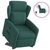 vidaXL Sill&oacute;n el&eacute;ctrico reclinable elevable de tela verde oscuro