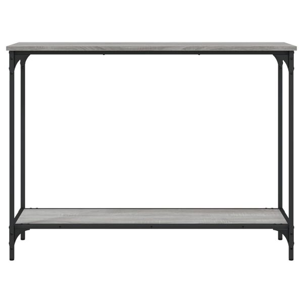 vidaXL Mesa consola madera de ingenier&iacute;a gris Sonoma 101x30,5x75 cm