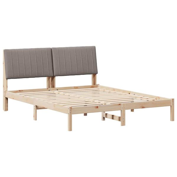 vidaXL Estructura de cama Marr&oacute;n 160 x 200 cm Madera de pino macizo