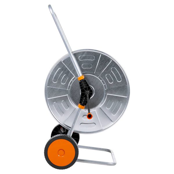 vidaXL Carrete de rollo para manguera 110 m 1/2" o 80 m 3/4" acero