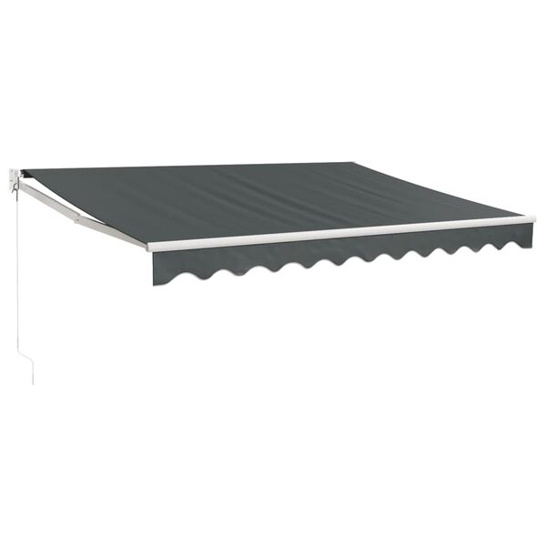 vidaXL Toldo retr&aacute;ctil aluminio y tela gris antracita 3x2,5 m